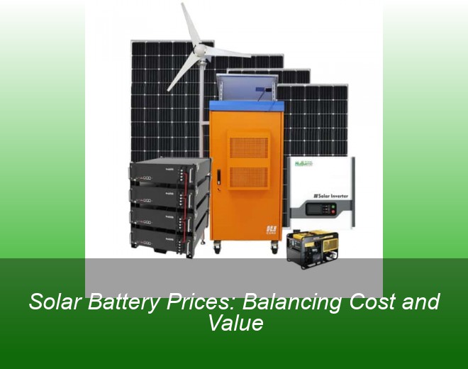 Solar Battery Prices: Balancing Cost and Value